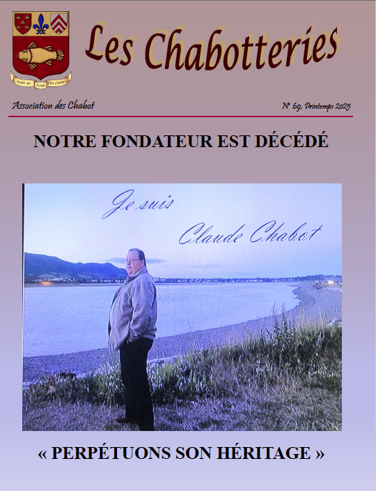 Page couverture de l'édition 69 de la revue Les Chabotteries - Printemps 2025
