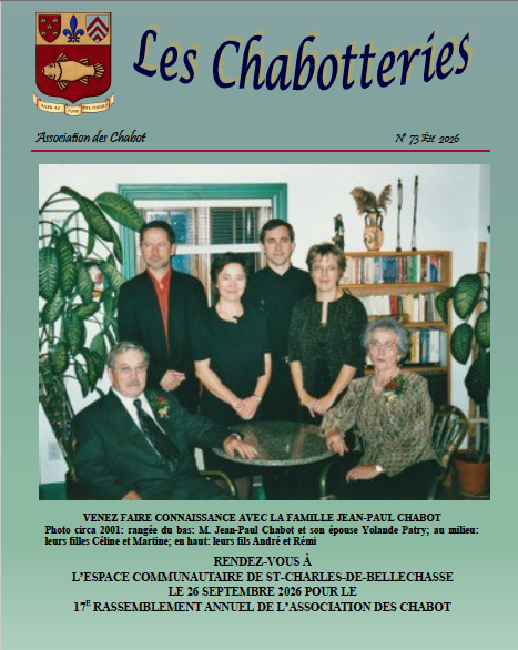 Les Chabotteries - Numéro 58 - Couverture Français | Association des Chabot