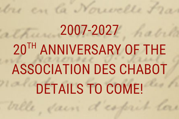 2007-2027 | 20e anniversary of the Association des Chabot!